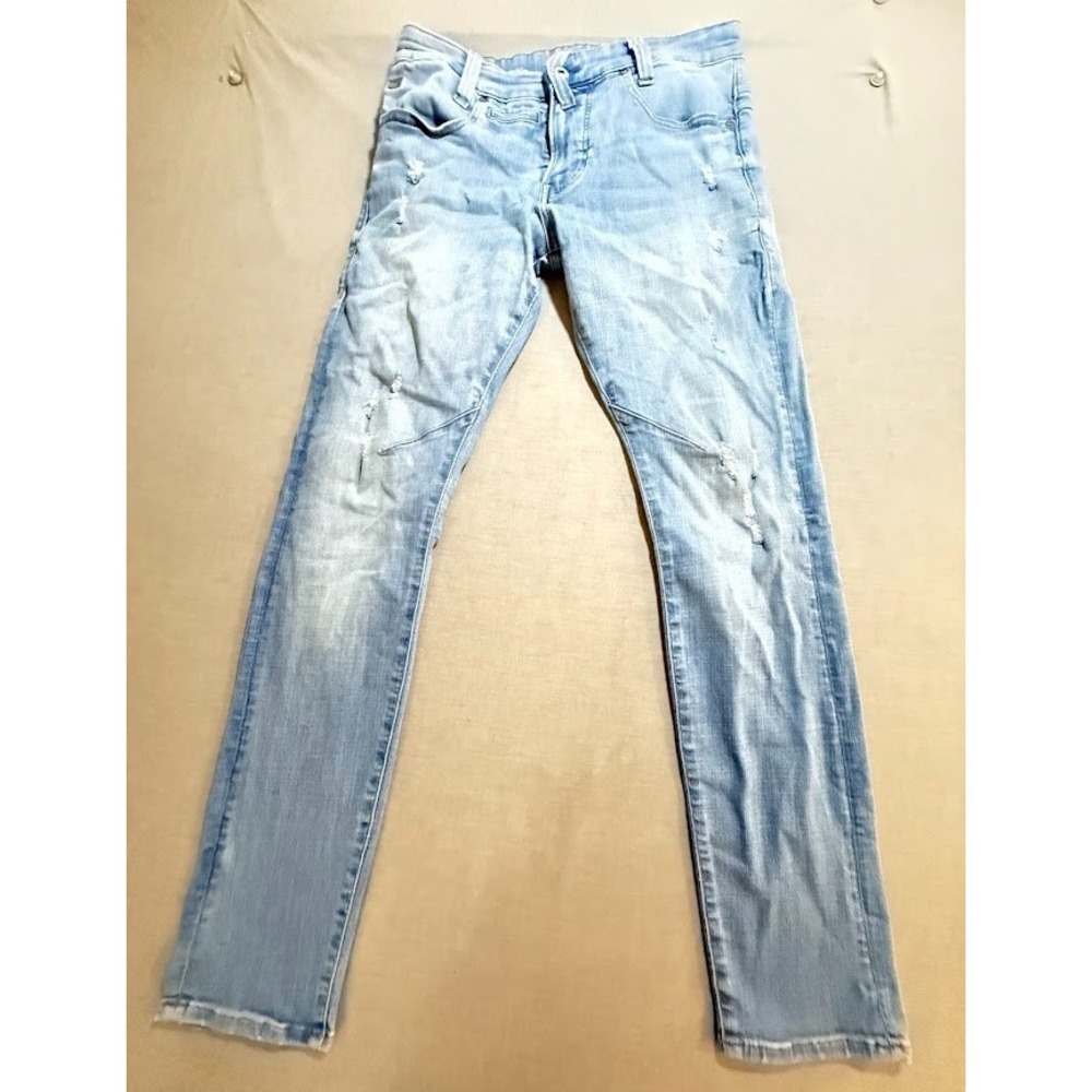 G-STAR Raw Blue Denim D-STAQ Adult 28 Blue Slim 5-Pocket Distressed Men 28X29.